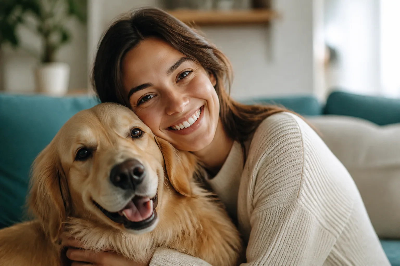 Familia con un Golden Retriever: el tipo de historia que guarda el perfil Amipet